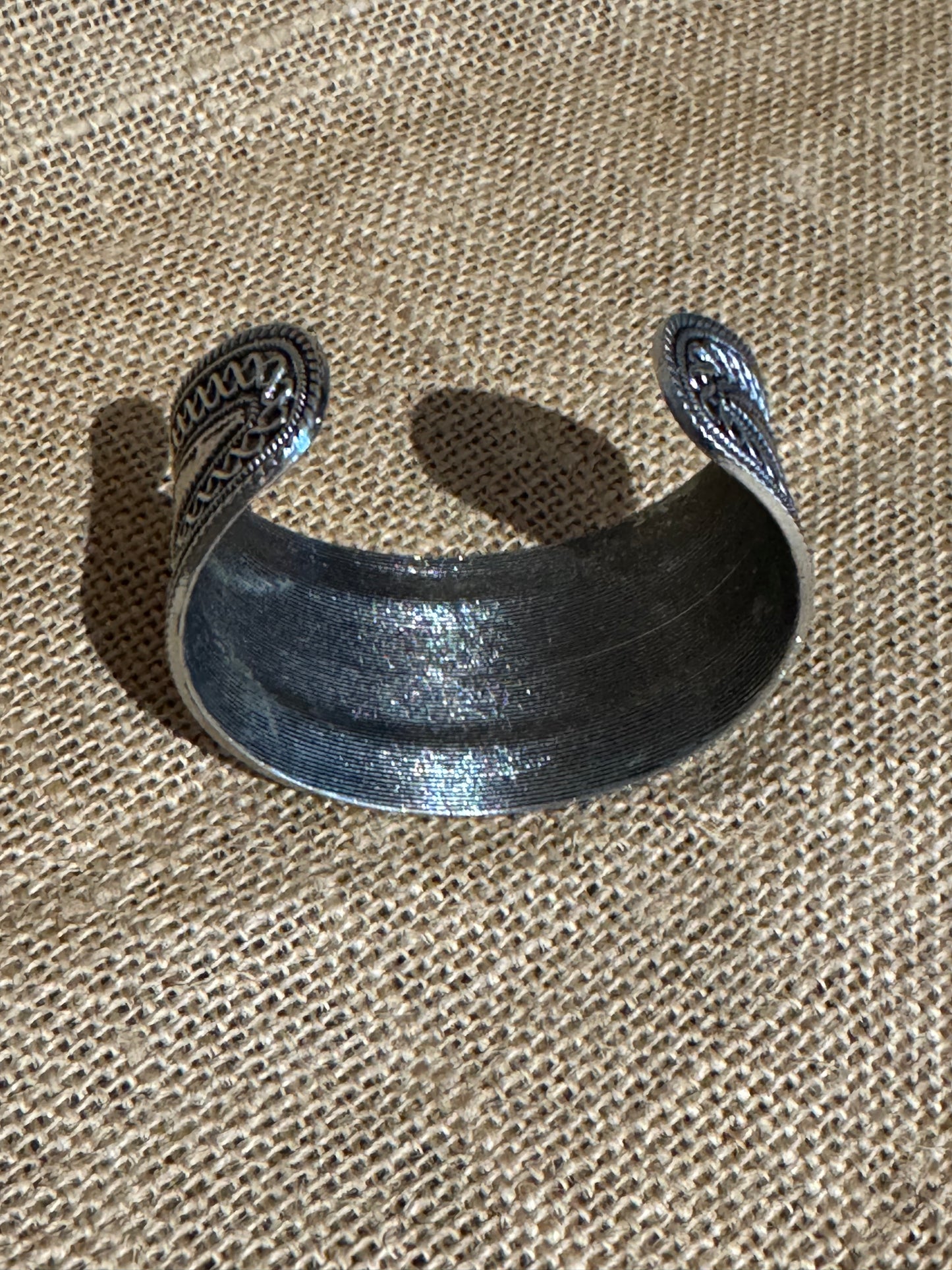 Boho Silver Statement Cuff Bracelet