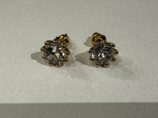 CZ Diamond Stud Earrings - Approx 1 Carat