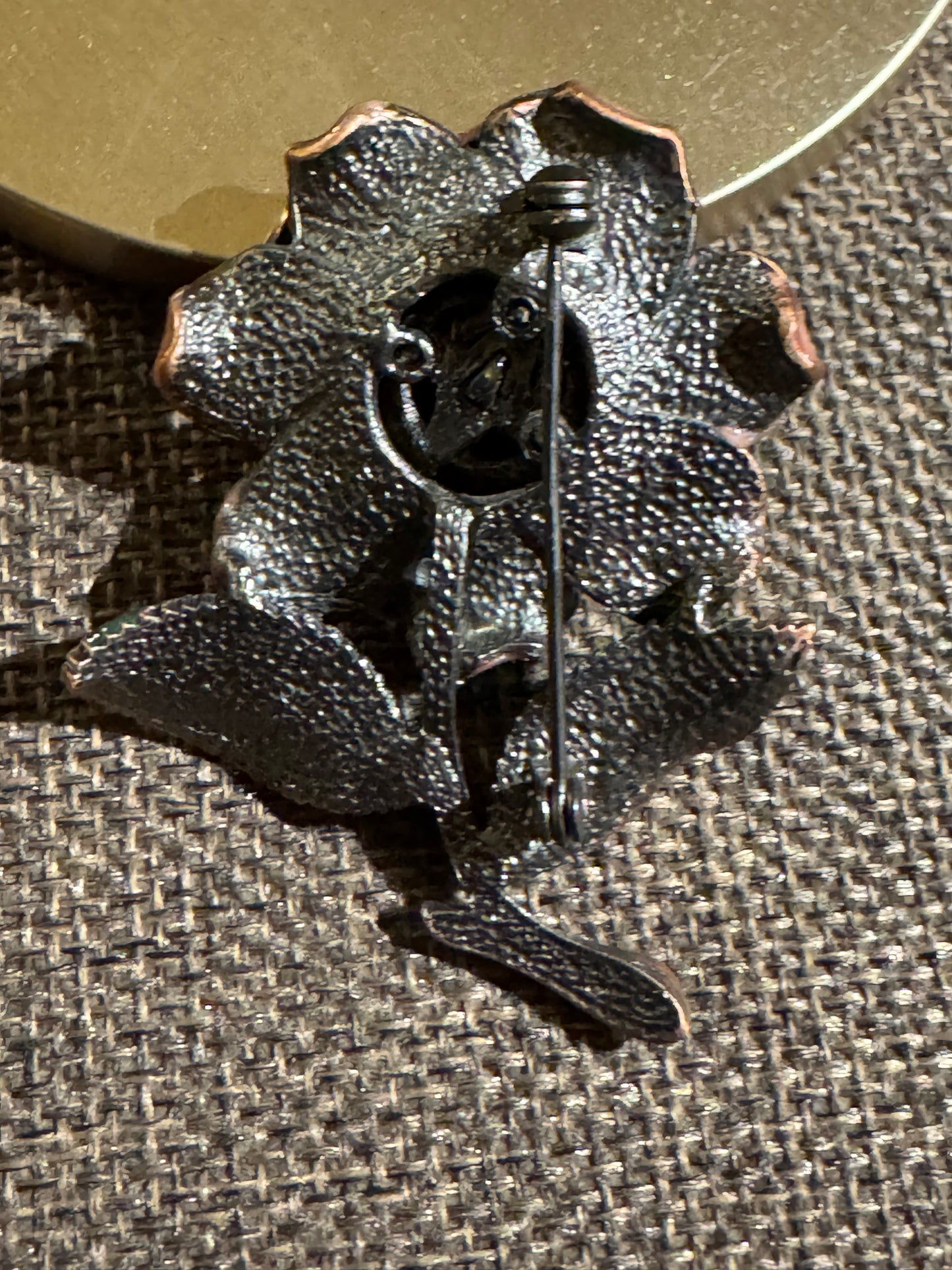 Vintage Mid-Century Enamel Flower Brooch | Tiered 3D Floral Pin