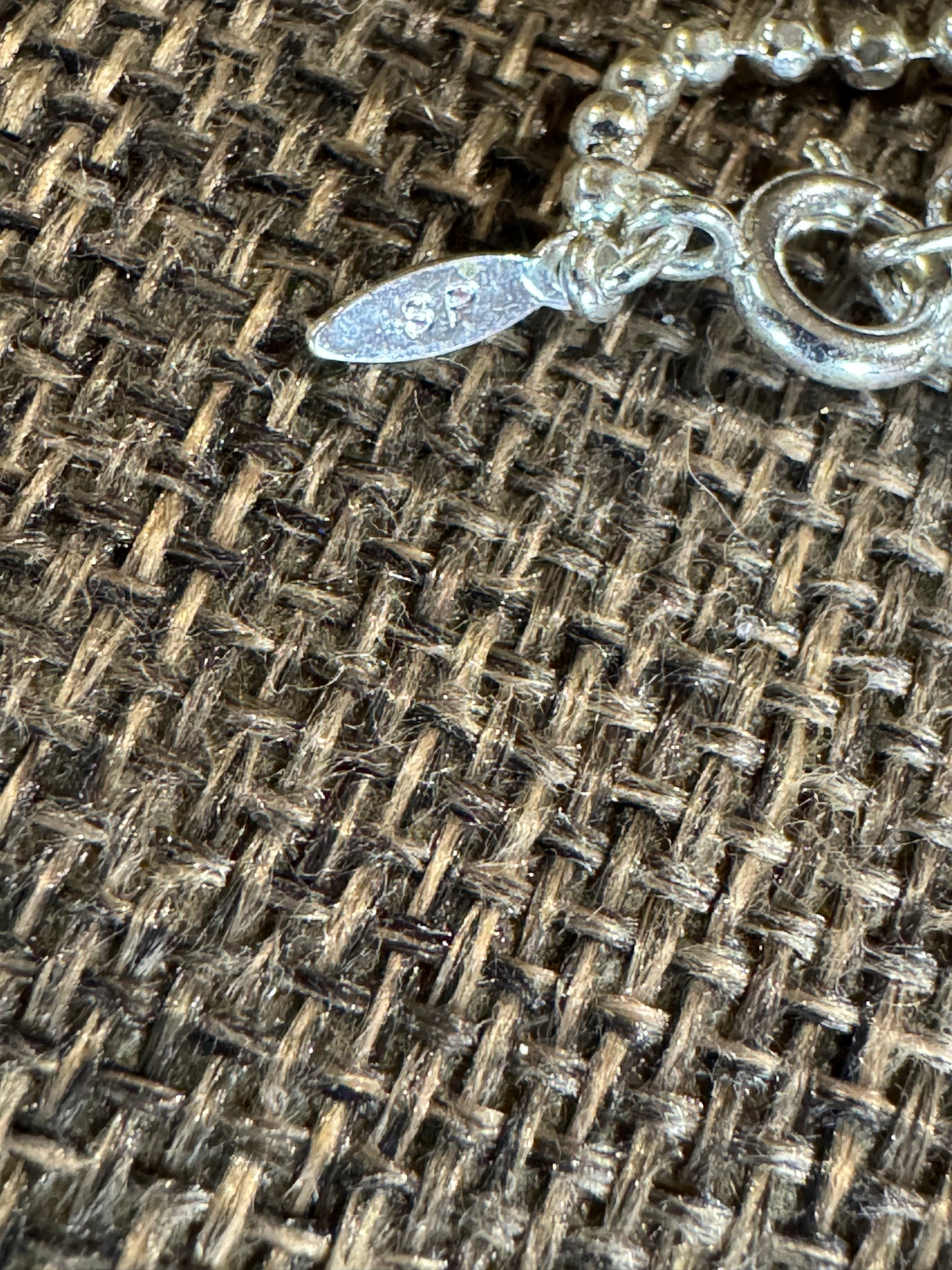 Vintage Avon Open Heart Anklet | Silver-Plated Rhinestone Chain