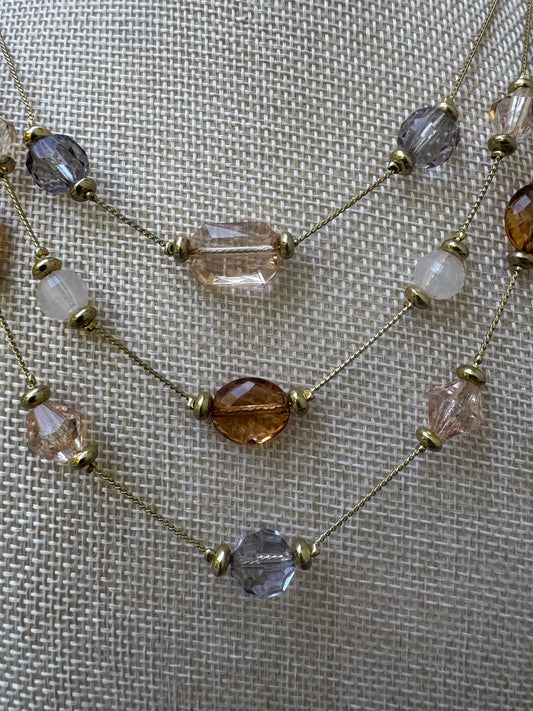 Vintage Elegance Multi-Strand Beaded Statement Necklace