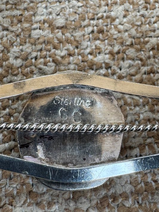 Southwest Style Sterling Silver And Turquoise Cuff Bracelet