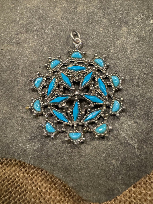 Vintage Turquoise Starburst Pendant