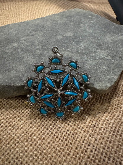 Vintage Turquoise Starburst Pendant