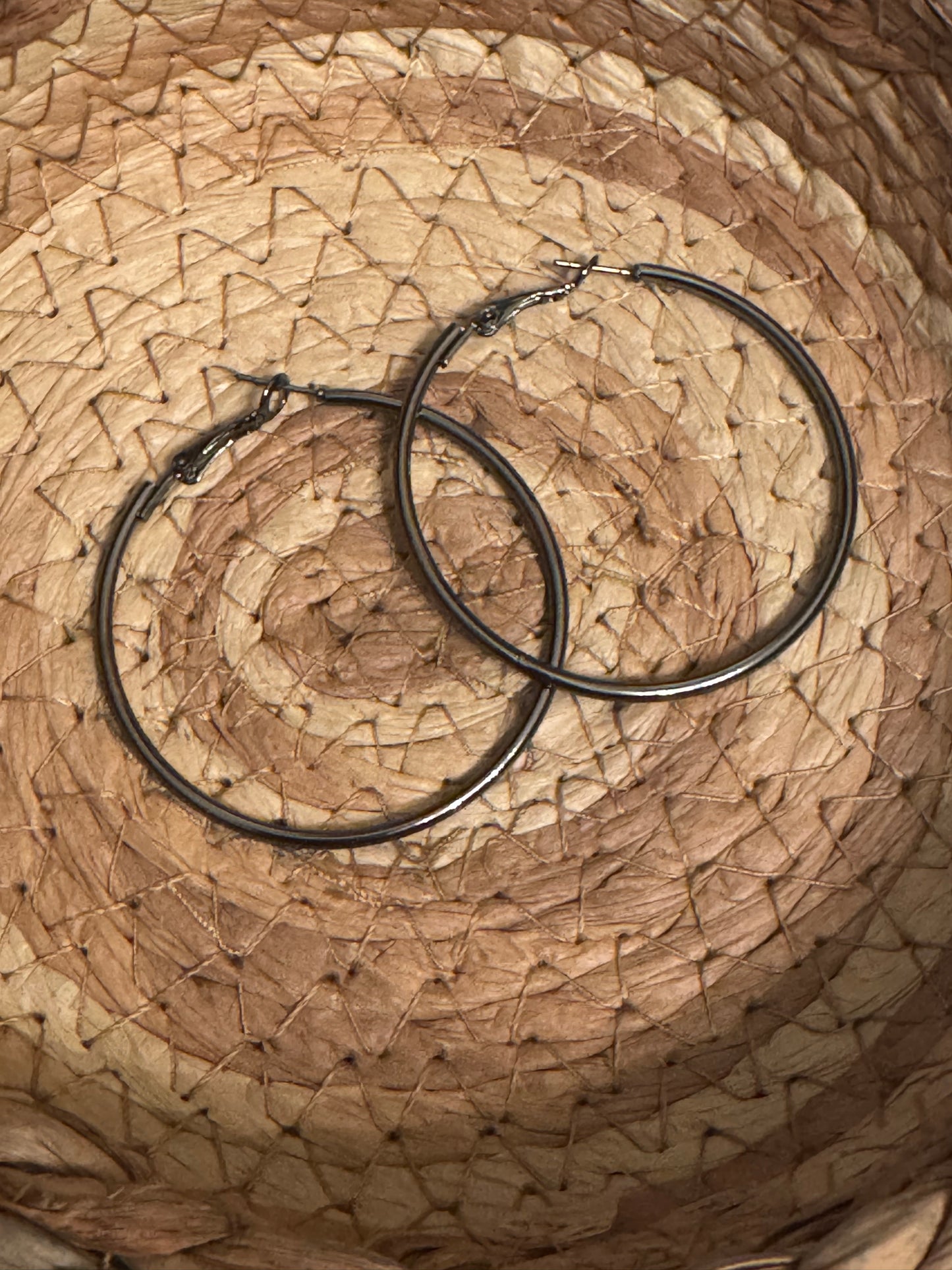 Large Stainless Steel Hoop Earrings – 2" diameter