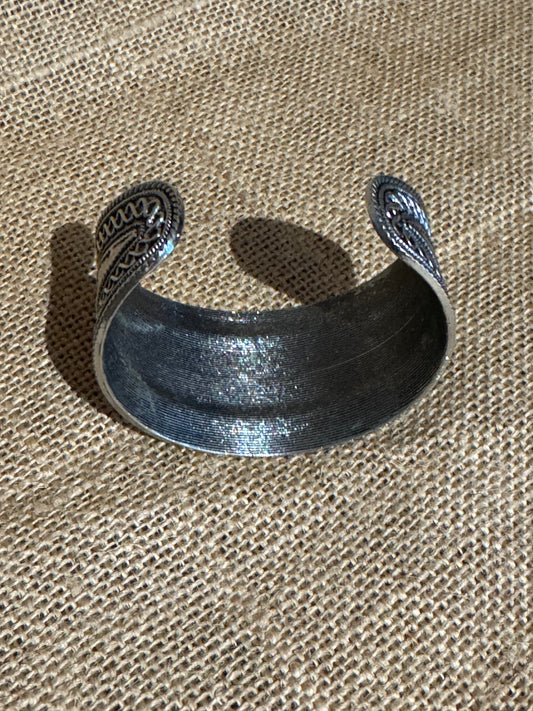 Boho Silver Statement Cuff Bracelet