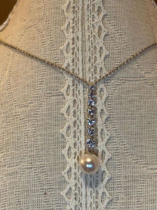 Eliot Danori Pearl & Cubic Zirconia Necklace and Earrings Set – Silver-Tone Bridal Jewelry