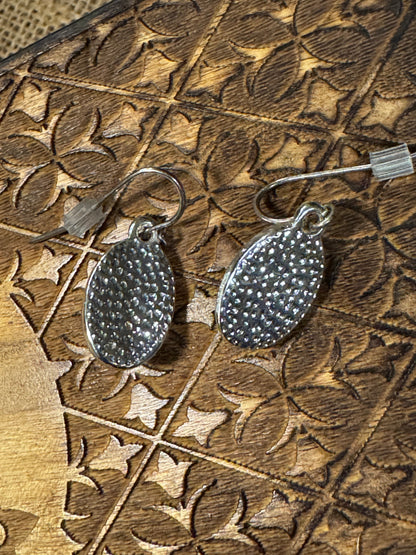 Amber Crystal Bezel Drop Earrings