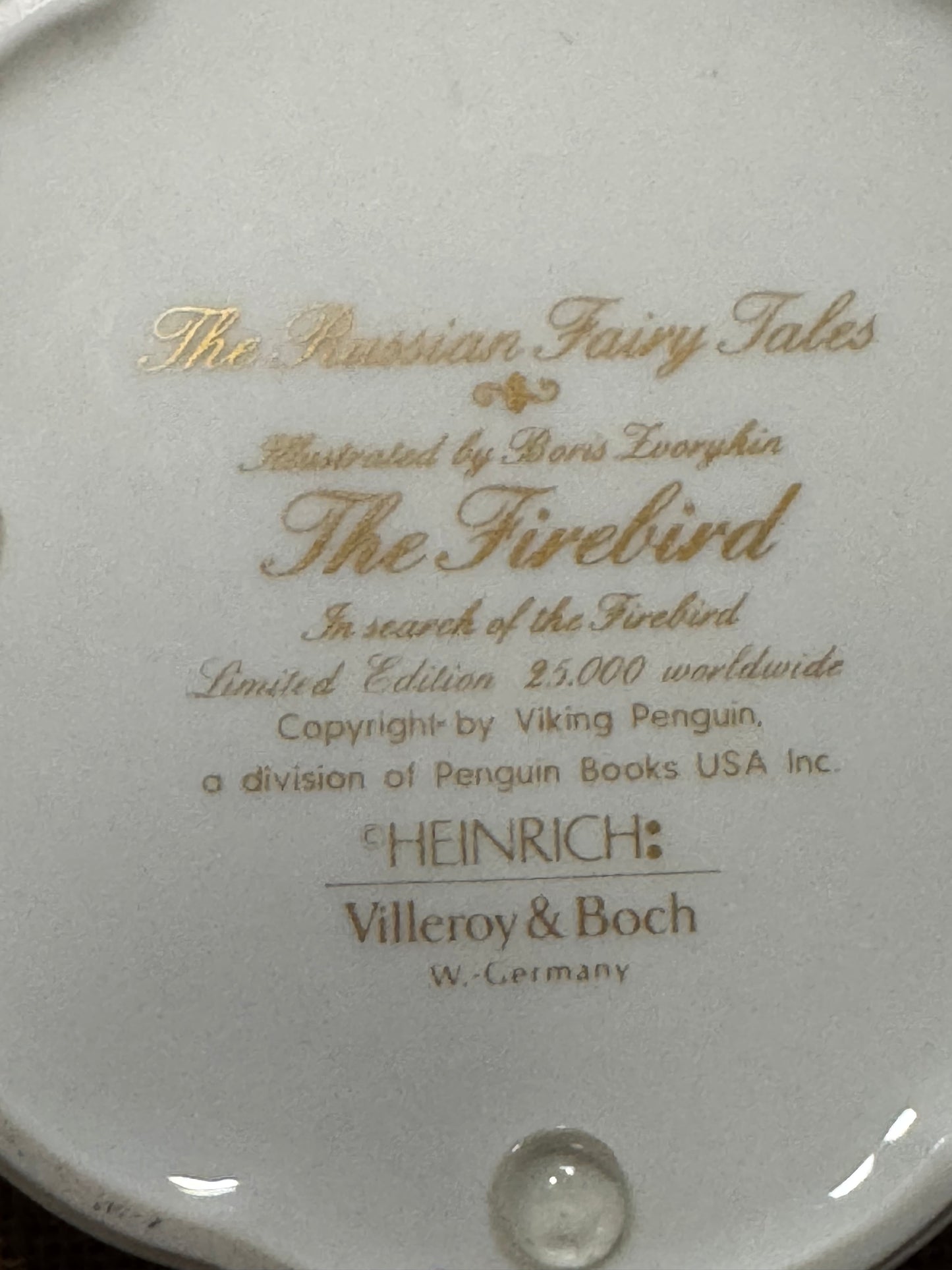 Heinrich Villeroy & Boch – “The Firebird” Fine Porcelain Trinket Box - Collectors Item!