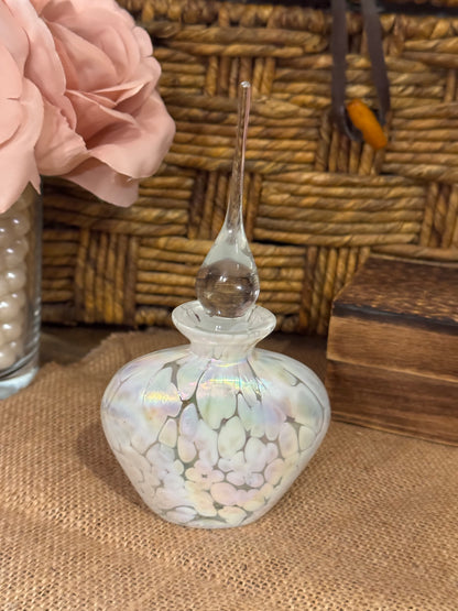 Vintage Silvestri Iridescent Art Glass Perfume Bottle - Collector's Item!!