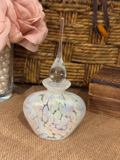 Vintage Silvestri Iridescent Art Glass Perfume Bottle - Collector's Item!!