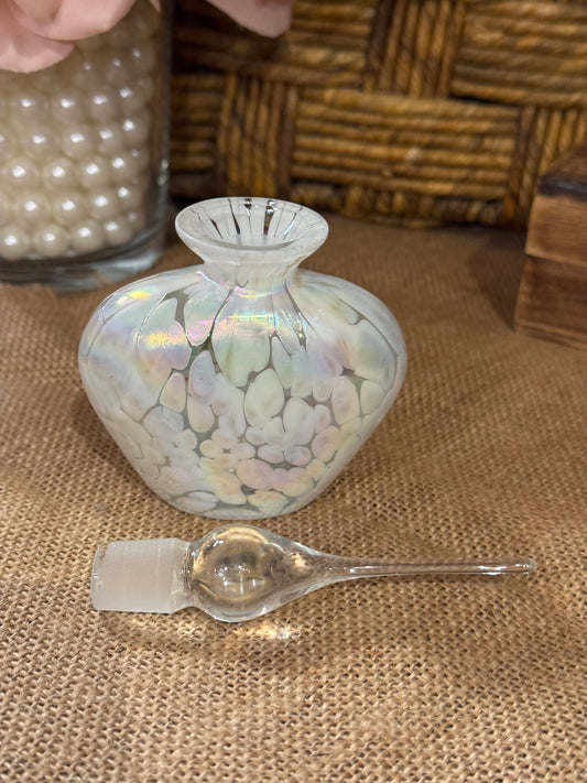 Vintage Silvestri Iridescent Art Glass Perfume Bottle - Collector's Item!!