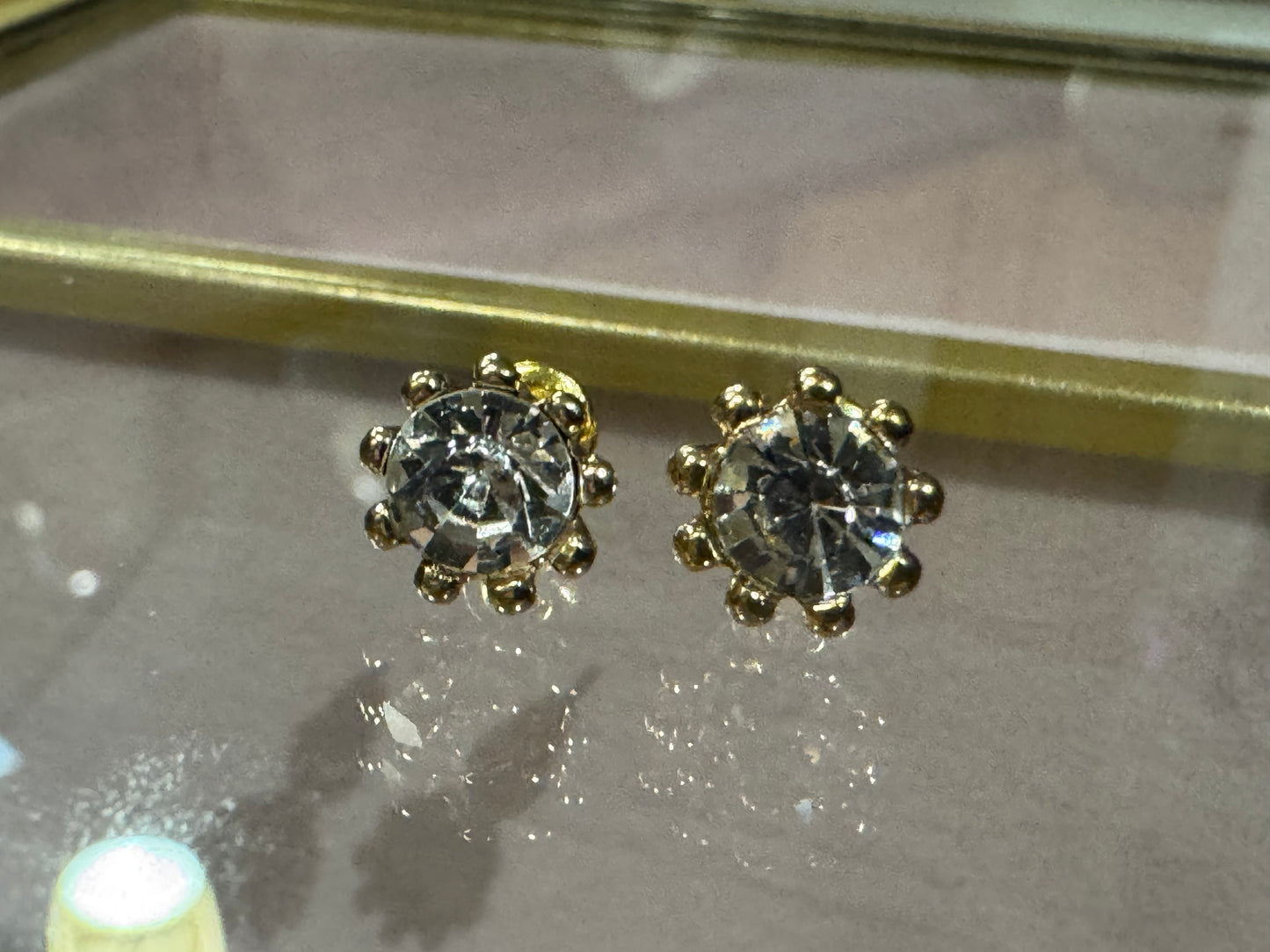 CZ Diamond Stud Earrings - Approx 1 Carat