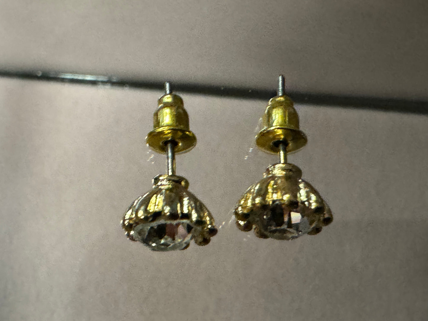 CZ Diamond Stud Earrings - Approx 1 Carat