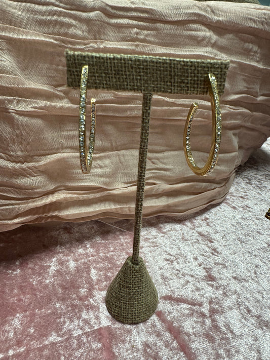 Gold tone hoop earrings
