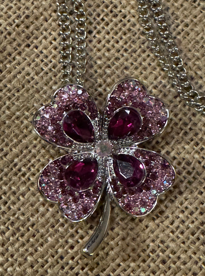 ✨ “Four‑Leaf  Necklace and Earring Set ✨ Playful, radiant, and full of charm.