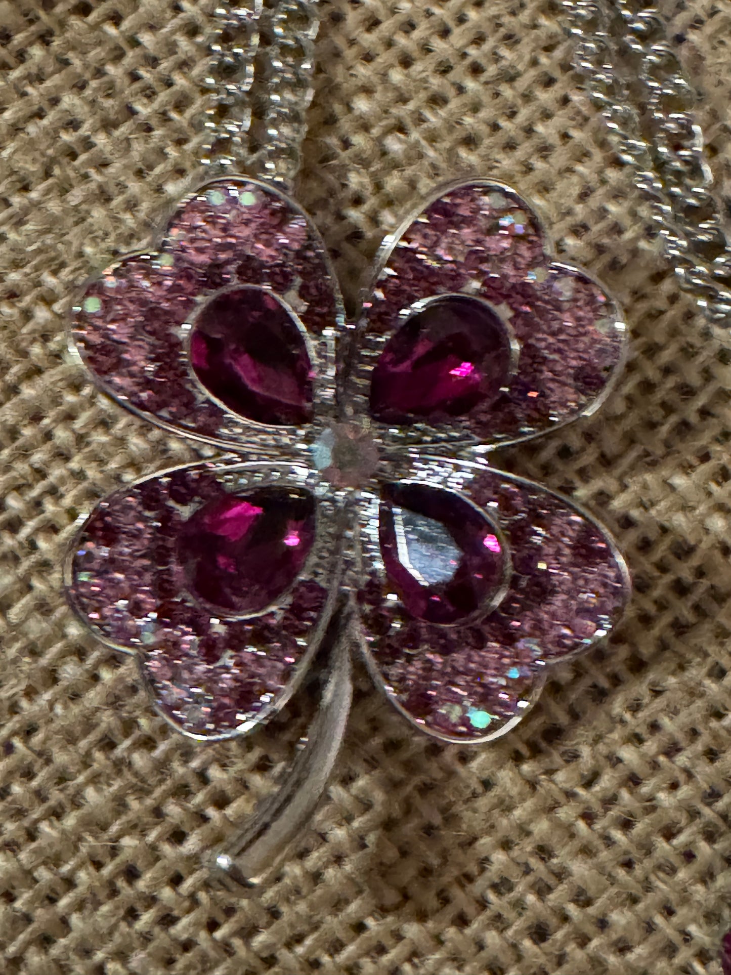 ✨ “Four‑Leaf  Necklace and Earring Set ✨ Playful, radiant, and full of charm.