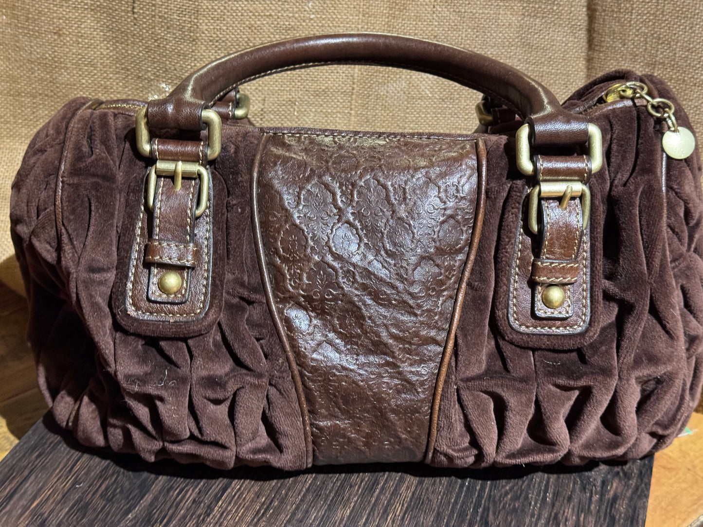 Vintage Early-2000s Authentic Juicy Couture Brown Velour Satchel