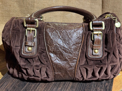 Vintage Early-2000s Authentic Juicy Couture Brown Velour Satchel