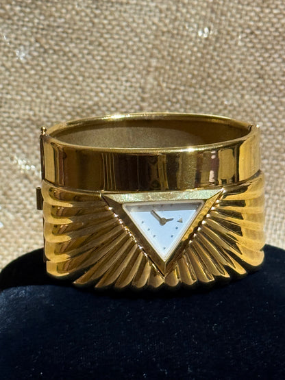 Vintage 1988 Franklin Mint Pyramid Cuff Watch - Collector's Item
