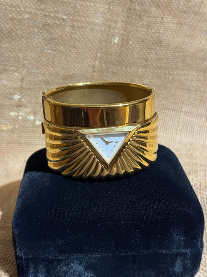 Vintage 1988 Franklin Mint Pyramid Cuff Watch - Collector's Item