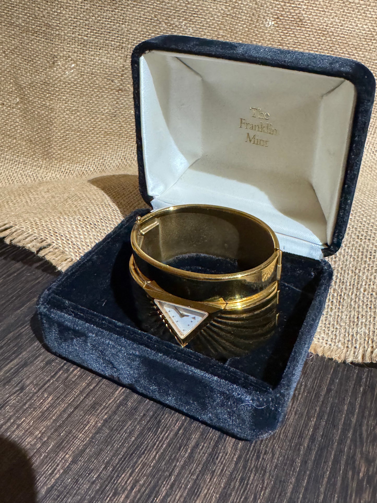Vintage 1988 Franklin Mint Pyramid Cuff Watch - Collector's Item