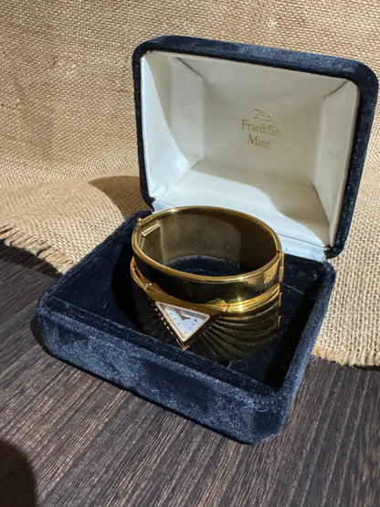 Vintage 1988 Franklin Mint Pyramid Cuff Watch - Collector's Item