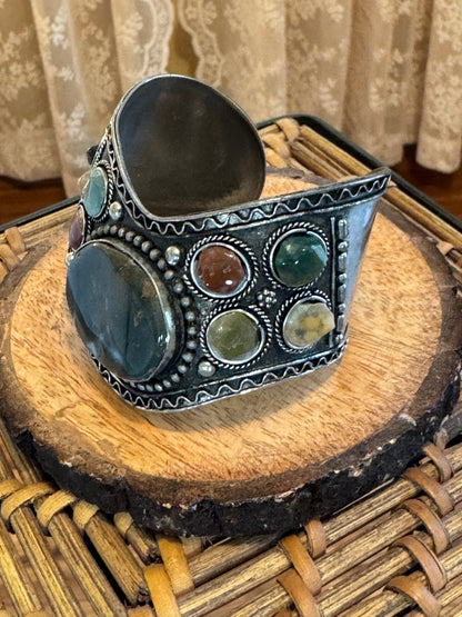 Vintage Artisan Cuff Bracelet, Handcrafted in India
