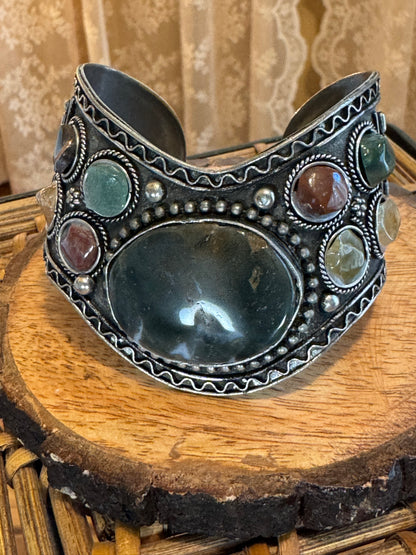 Vintage Artisan Cuff Bracelet, Handcrafted in India