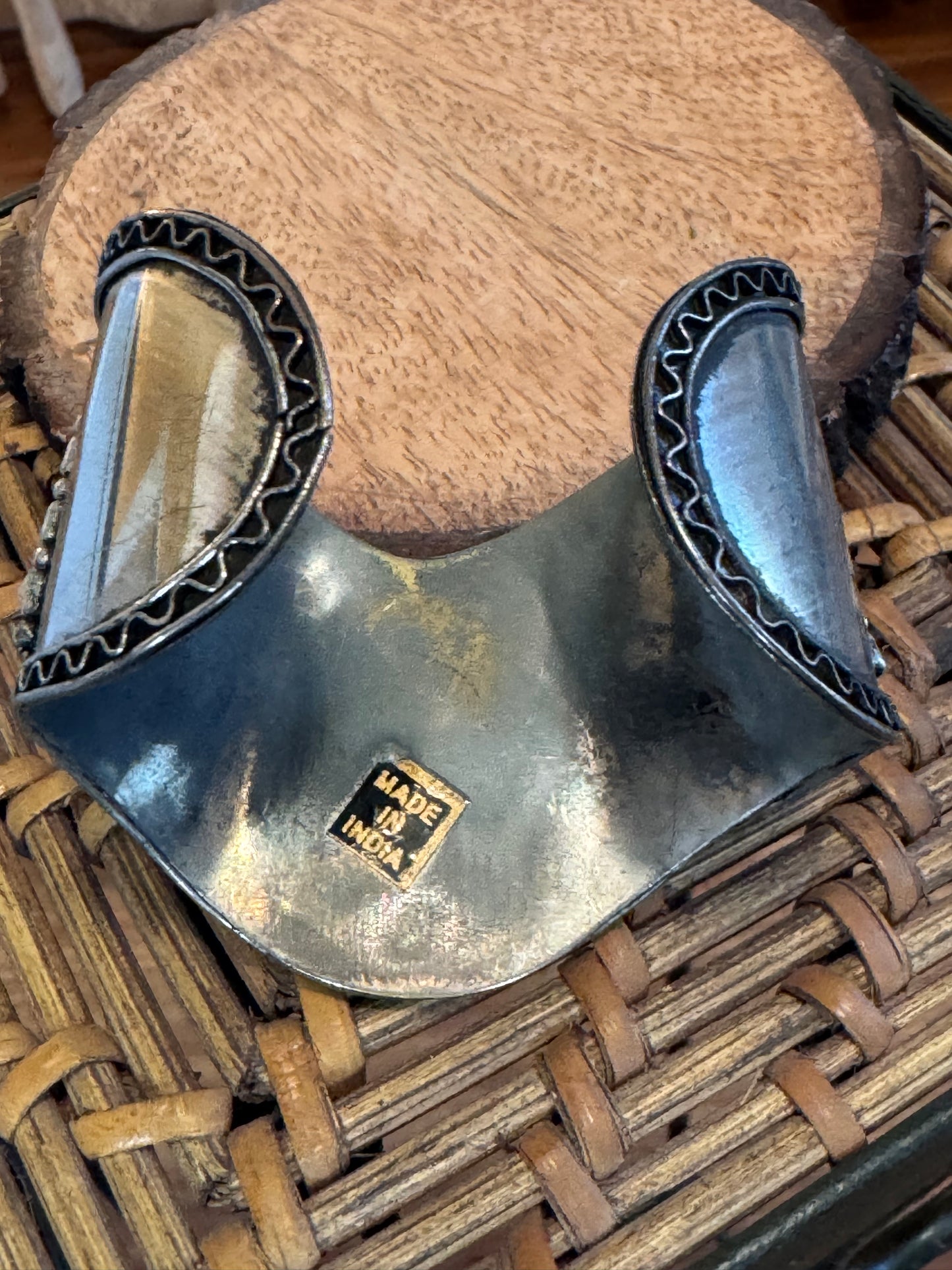 Vintage Artisan Cuff Bracelet, Handcrafted in India