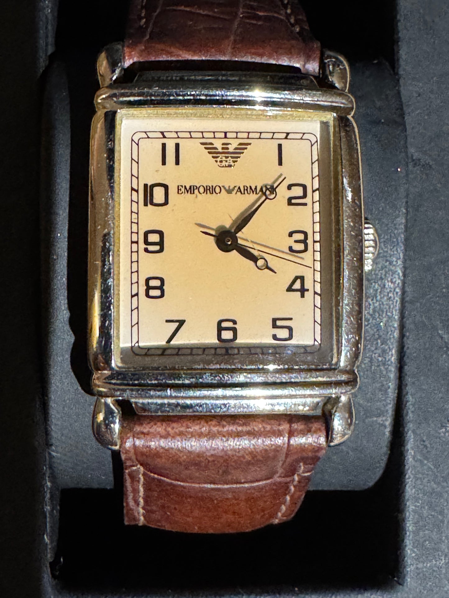 Vintage Emporio Armani Vintage Tank-style Women's Watch — Circa 1990s
