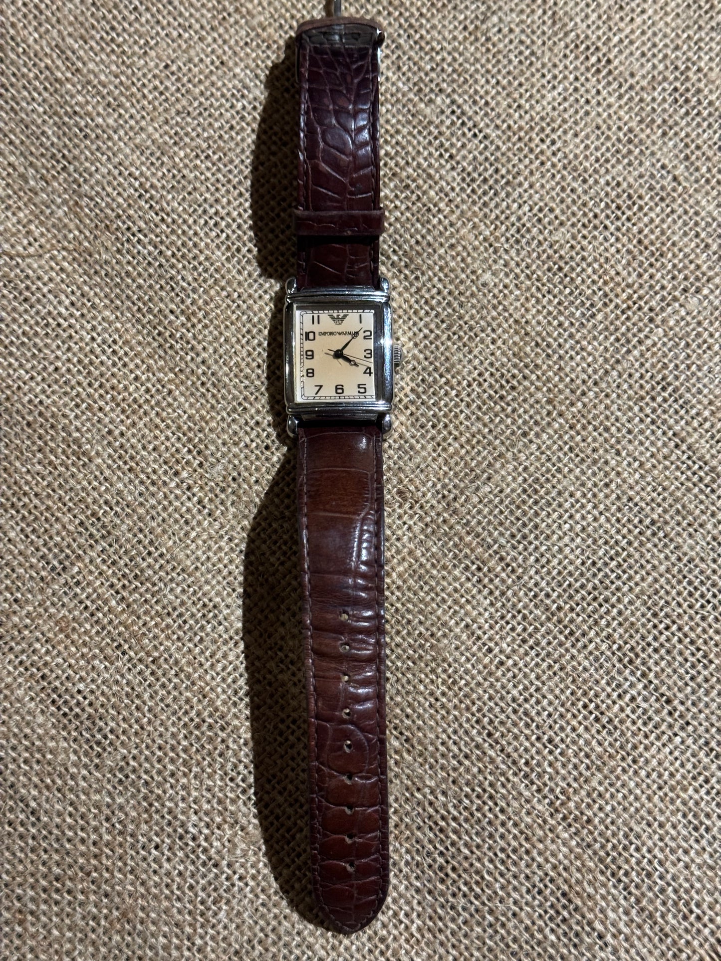 Vintage Emporio Armani Vintage Tank-style Women's Watch — Circa 1990s
