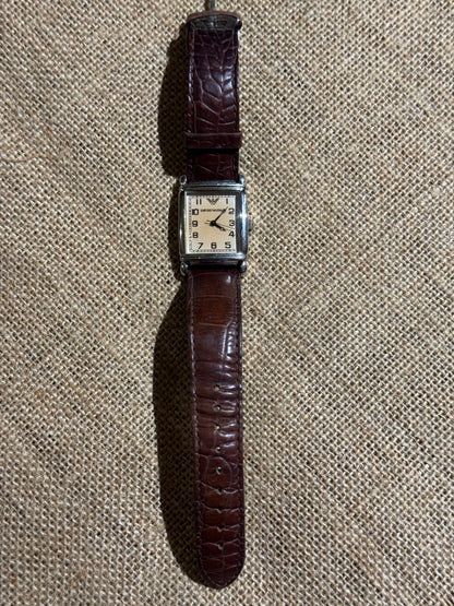 Vintage Emporio Armani Vintage Tank-style Women's Watch — Circa 1990s