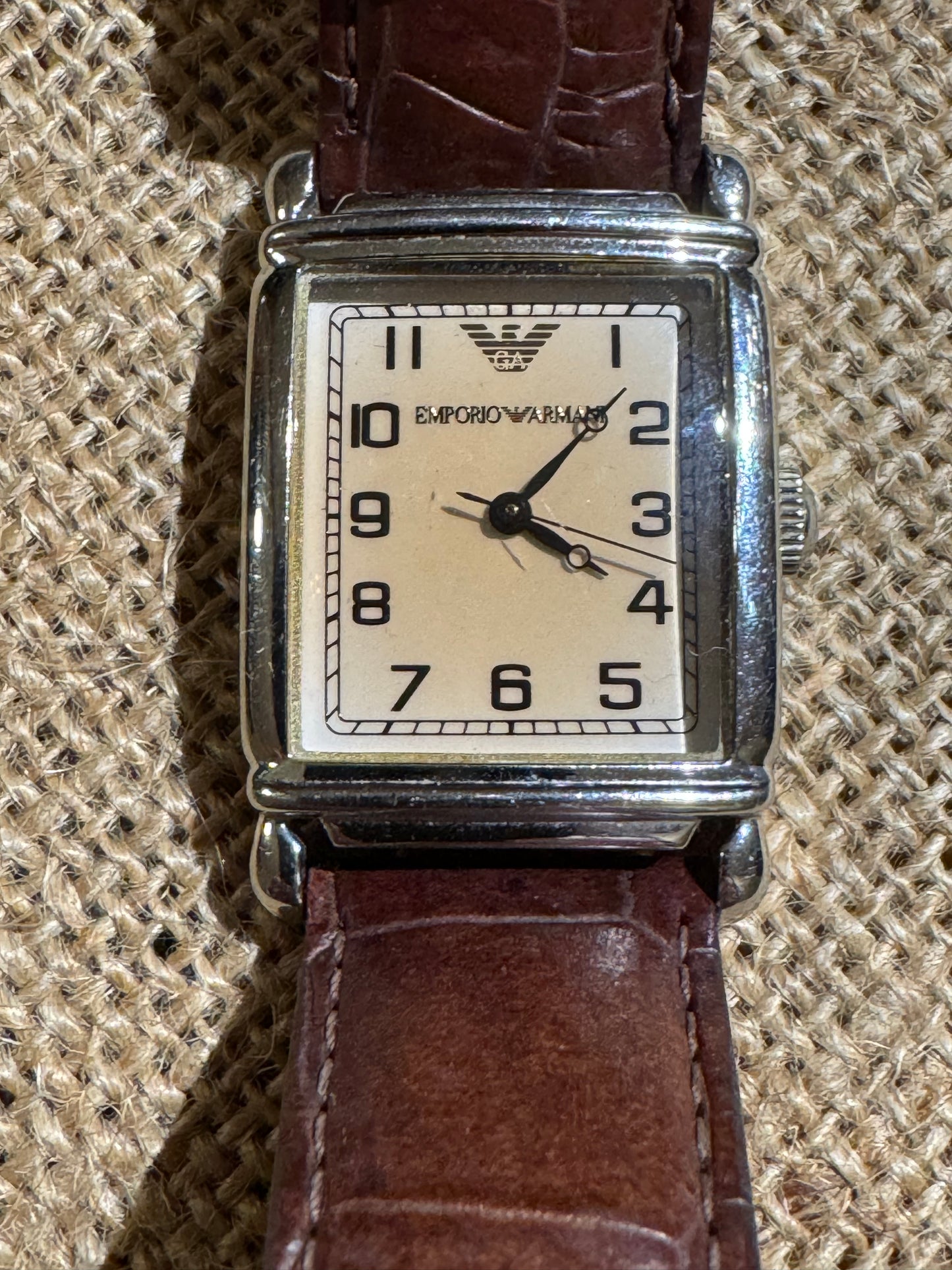 Vintage Emporio Armani Vintage Tank-style Women's Watch — Circa 1990s