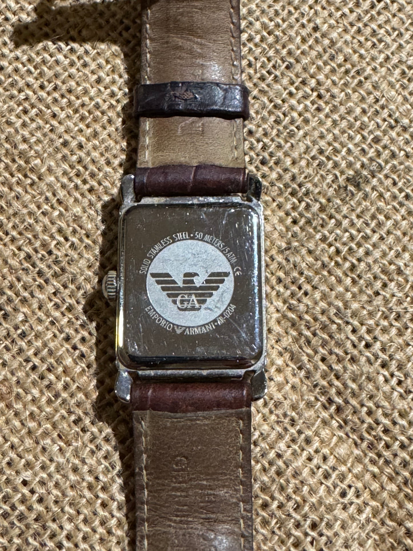 Vintage Emporio Armani Vintage Tank-style Women's Watch — Circa 1990s