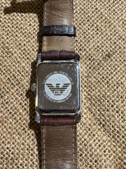 Vintage Emporio Armani Vintage Tank-style Women's Watch — Circa 1990s
