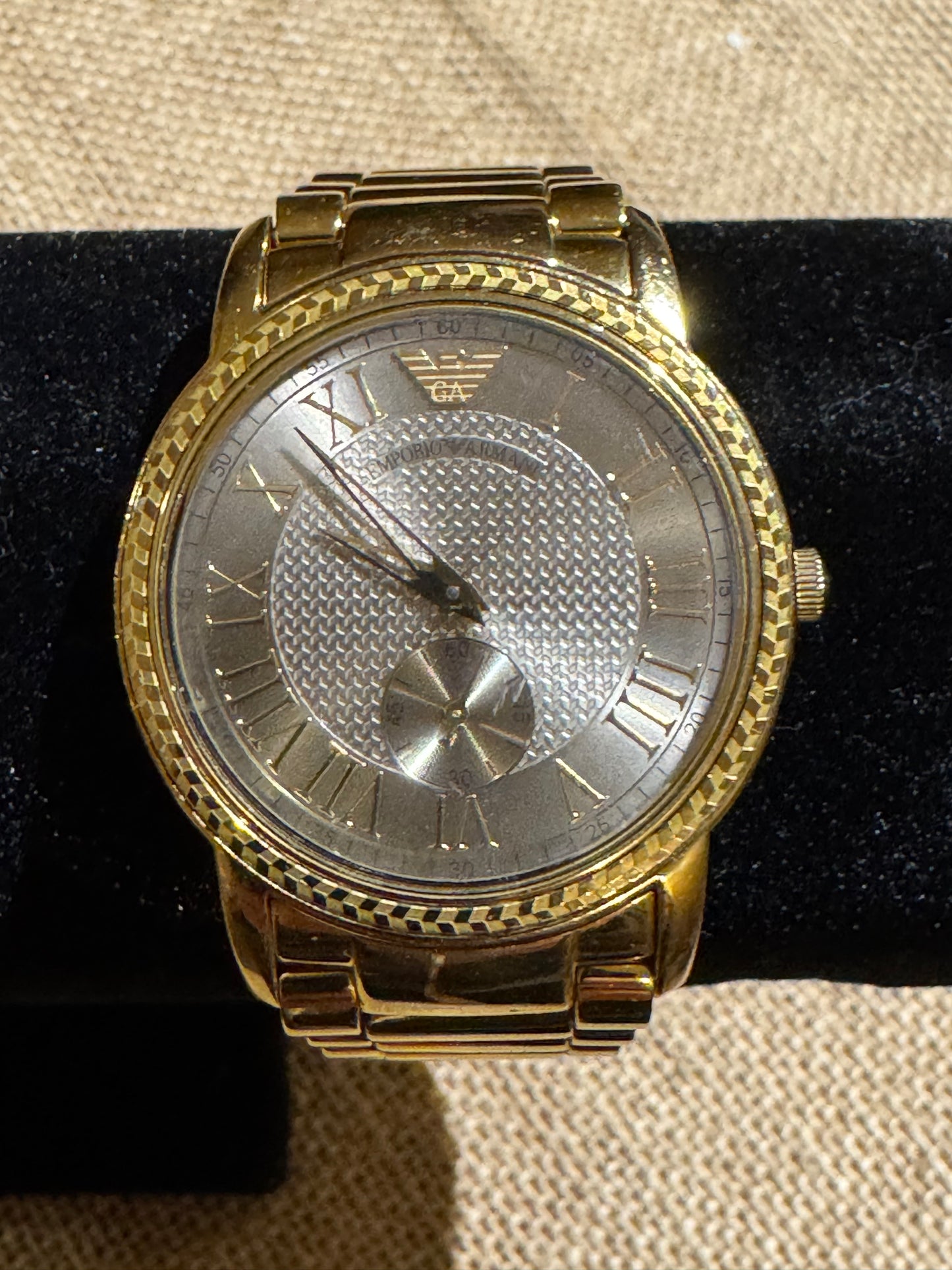 Emporio Armani AR‑0470 111012 - Gold‑Tone Ladies’ Watch with Mother‑of-Pearl Dial