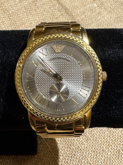 Emporio Armani AR‑0470 111012 - Gold‑Tone Ladies’ Watch with Mother‑of-Pearl Dial