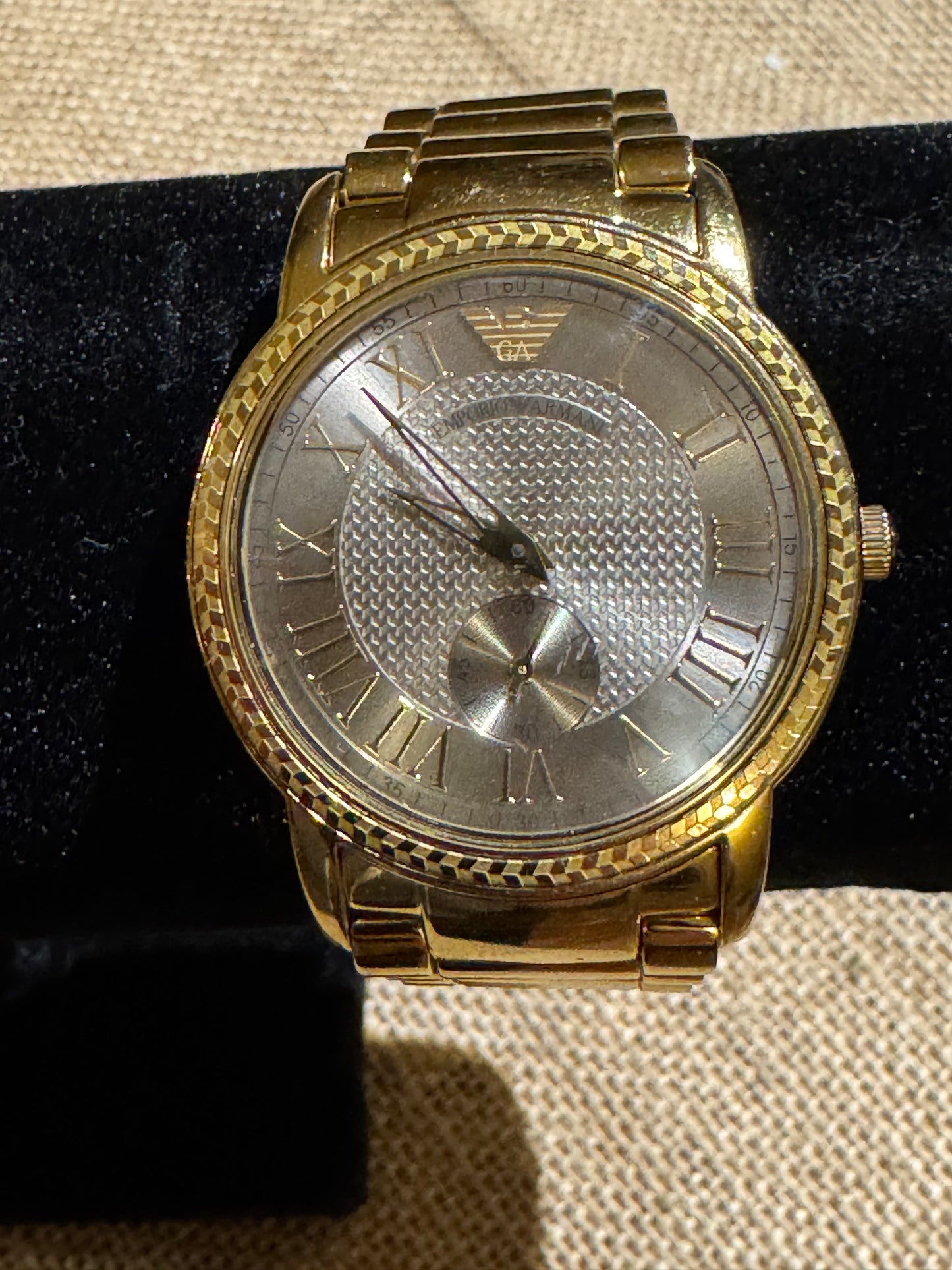 Emporio Armani AR‑0470 111012 - Gold‑Tone Ladies’ Watch with Mother‑of-Pearl Dial
