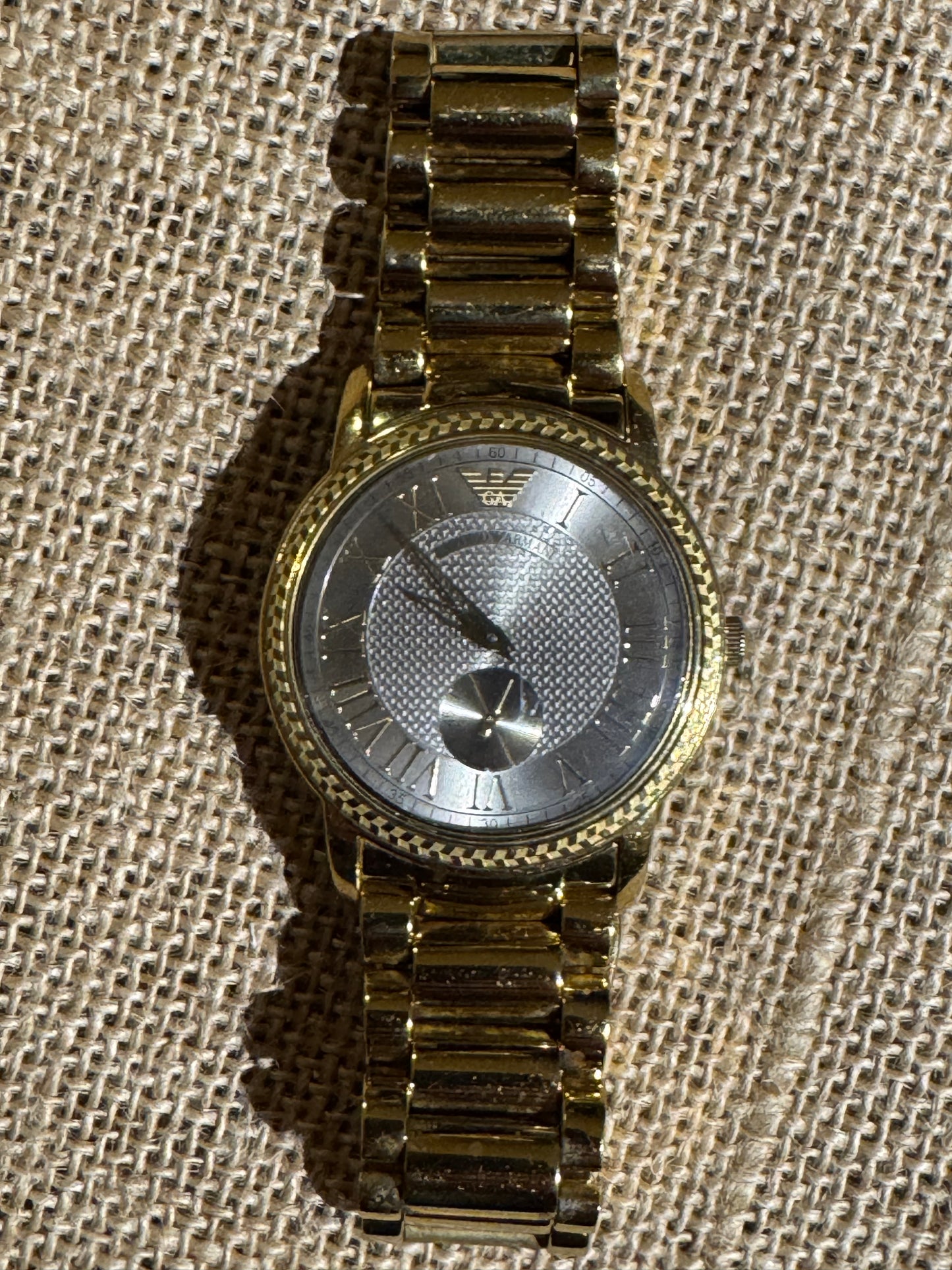 Emporio Armani AR‑0470 111012 - Gold‑Tone Ladies’ Watch with Mother‑of-Pearl Dial