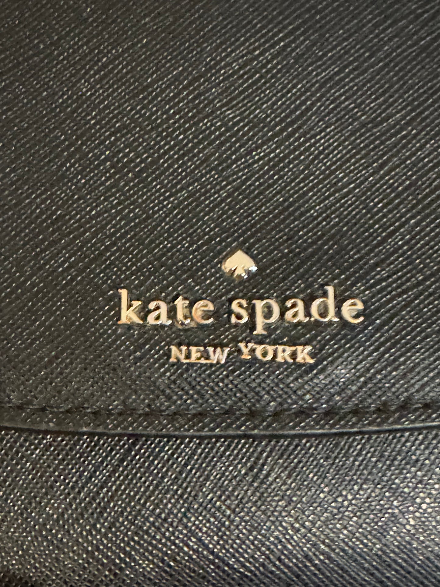 Kate Spade New York Laurel Way Winni Crossbody — Black Saffiano Leather with Gold-Tone Hardware
