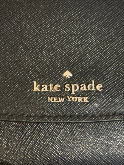 Kate Spade New York Laurel Way Winni Crossbody — Black Saffiano Leather with Gold-Tone Hardware