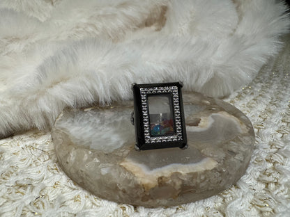 Vintage-Inspired Shaker Locket Ring - Size 8