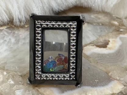 Vintage-Inspired Shaker Locket Ring - Size 8