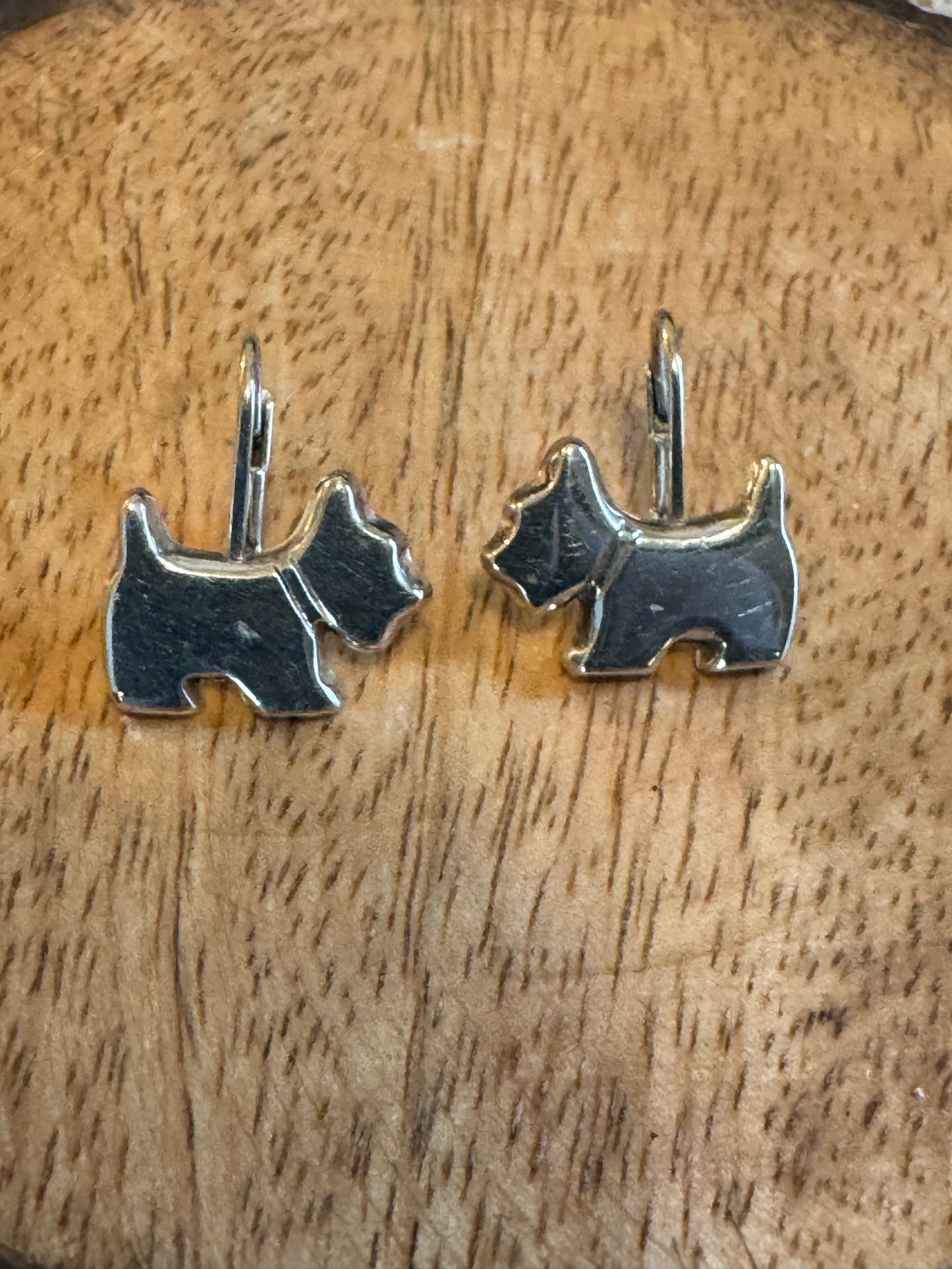 Agatha Paris 925 Silver Scottie Dog Earrings, Classic French Designer Vintage
