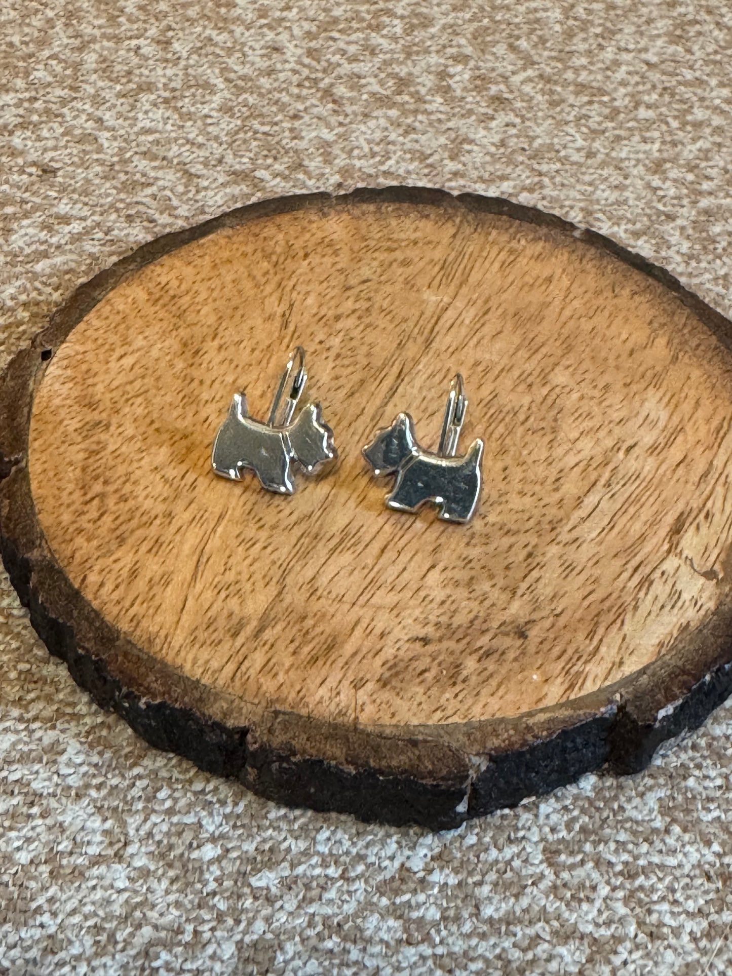 Agatha Paris 925 Silver Scottie Dog Earrings, Classic French Designer Vintage