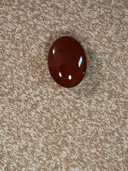 Vintage Garnet or Carnelian Cabochon Brooch / Pendant