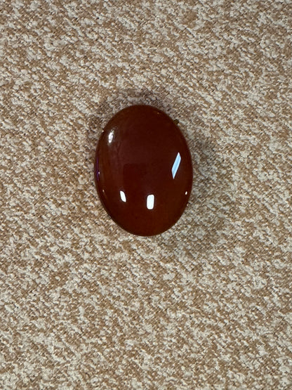 Vintage Garnet or Carnelian Cabochon Brooch / Pendant