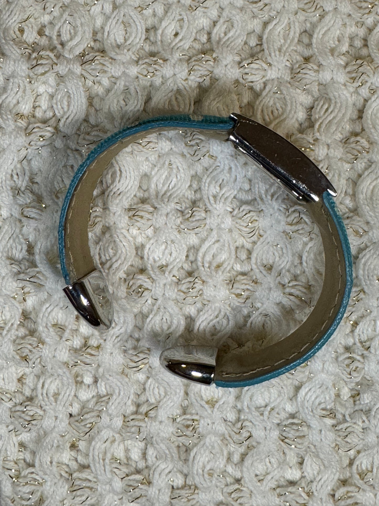 Cannes Turquoise Polka-Dot Cuff Watch – Playful Silver-Tone Fashion Timepiece