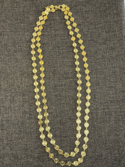 Vintage Liz Claiborne Two-Strand Mini Medallion Necklace